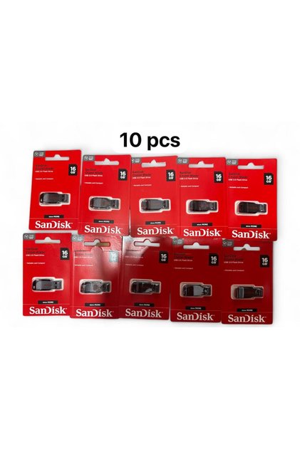 Sandisk Cruzer Blade 16GB Flash Drive, 10 pieces, SDCZ50-016G-B35