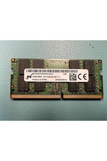 Micron 16 GB 3200 MHz CL22 MTA16ATF2G64HZ-3G2J1 DDR4 Notebook Ram