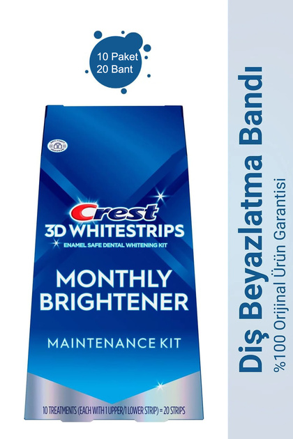 Whitestrips Monthly Brıghtener Diş Beyazlatma Bantı 10 Paket/20 Bant