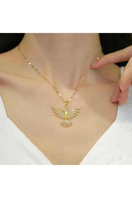 Phoenix Gold Color Stone Necklace