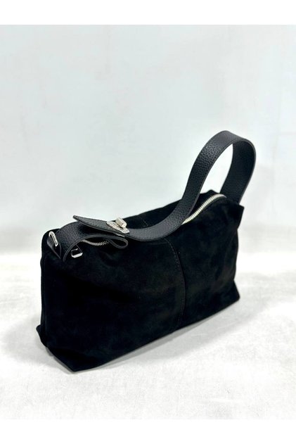 Rectangular Bag Genuine Suede Leather Women's Shoulder Bag