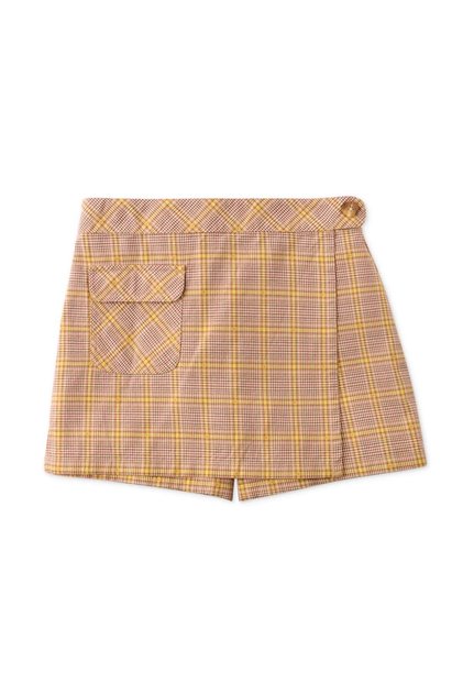Shiny Plaid Girls' Skirt