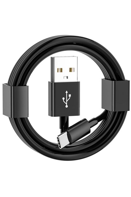 1m Black 30W USB A to Type C Cable for S8 S10 Android Phone Fast Charging Acc...
