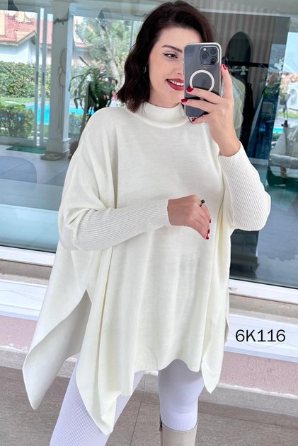 Batwing Sleeve Knitwear Blouse 6K116