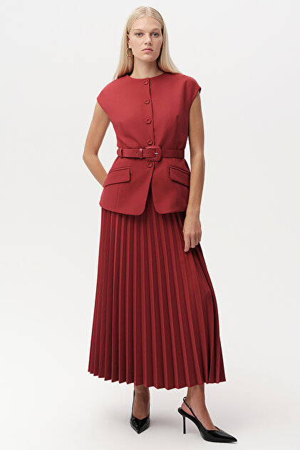 open lace back dress Elaina Dress-Red 8 / Red main image 1