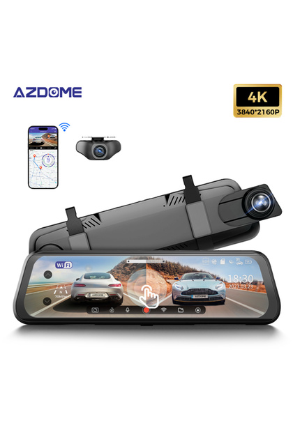 AR09 4K 2 Kanallı 9.6" Ekran Tam Ayna Dokunmatik Araç Kamerası