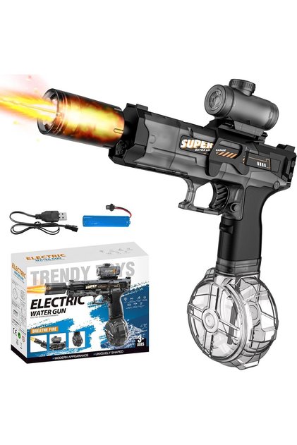 Electric Water Guns, 320ML Full Automatic Electric Squirt Gun with Muzzle Flash