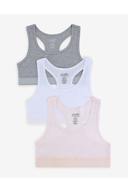 Non-Padded Cotton Racerback Croptops (Pack Of 3)