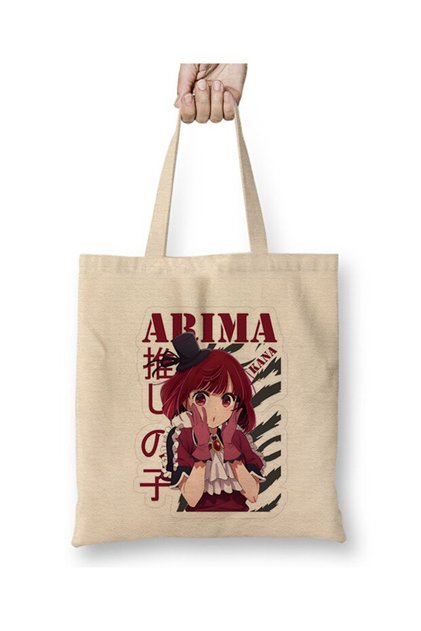 Kana Arima Oshi No Ko Oşi No Ko White Cloth Bag Long Handle Shopping Bag Beach Bag