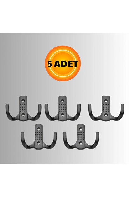 Noktalı Metal Askı Şık Portmanto Askılık Dolap Mobilya Askısı (vidalar Dahil)(5 ADET )