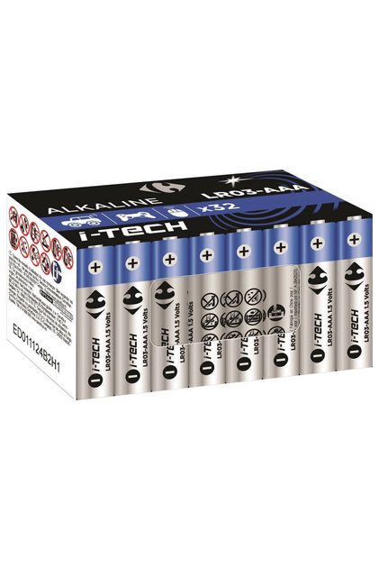 Set 32 baterii alcaline Carrefour I-TECH AAA