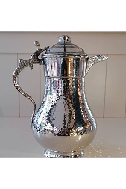 Yıldız çelik Bakır çekiç dövme nikel kaplama 2 litre kapaklı