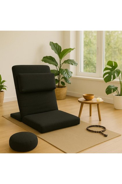 Ekstra Destek Yastıklı Yoga, Nefes, Meditasyon Sandalyesi Backjack XL Su ve Leke İticili Duck Kumaş