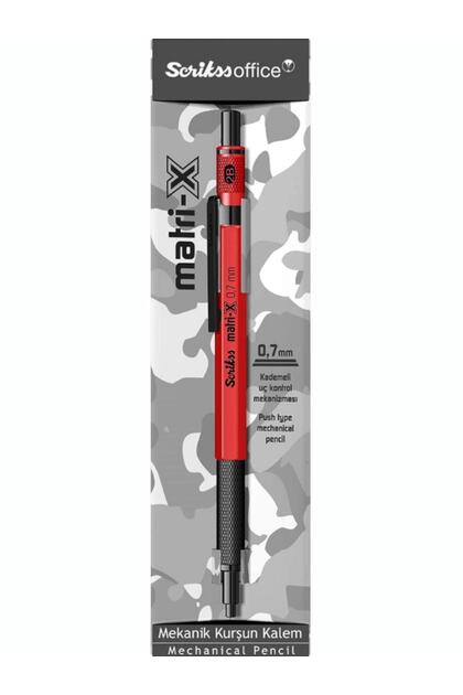SCRIKSS OFFICE MATRİ-X MECHANICAL LEAD PEN 0.7 mm RED