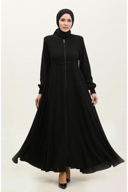 Ferace completă Mevlana cu dantelă în talie