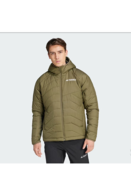 adidas IM7681 Terrex MT INS HO JKT Erkek Spor mont Haki yeşil