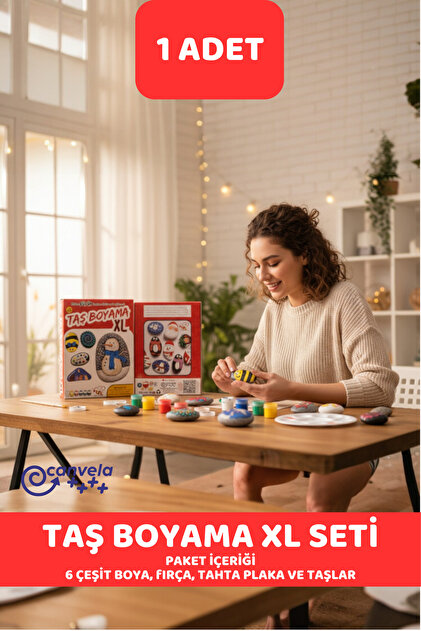 Bee Games Yılbaşı Özel Kutulu Taş Boyama Xl 3 Yaş Üstü Çocuklar