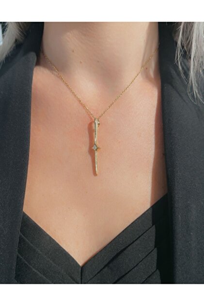 Stainless Steel Sword Necklace-Gold Stainless Guaranteed