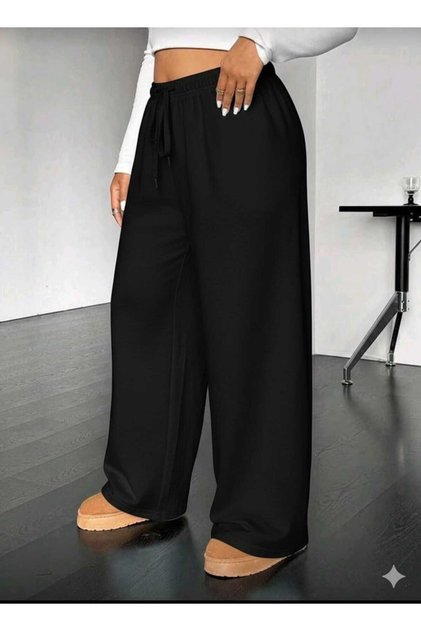 Women's Black Baggy Sweatpants