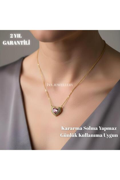 Steel Necklace Anti-Tarnish Anti-Allergic Heart Figure (2 Years Importor Warranty)