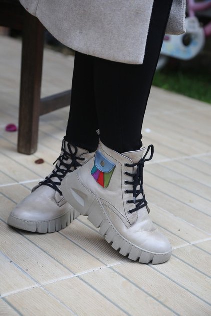 Mink Color Genuine Leather Boots - Model Name: Venice