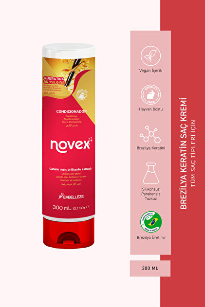 NOVEX Brezilya Keratin - Kurumuş Ve Zarar Görmüş Saçlar Için Saç