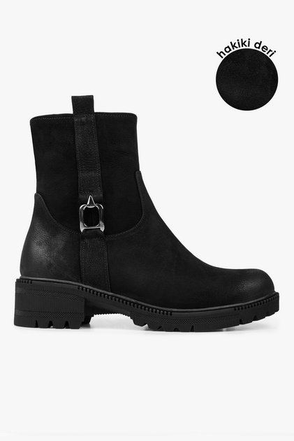 Women's Raze Black Genuine Leather Nubuck Boots