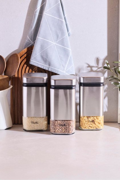 CUBIC 3'lü Saklama Kabı ve Kavanoz Seti