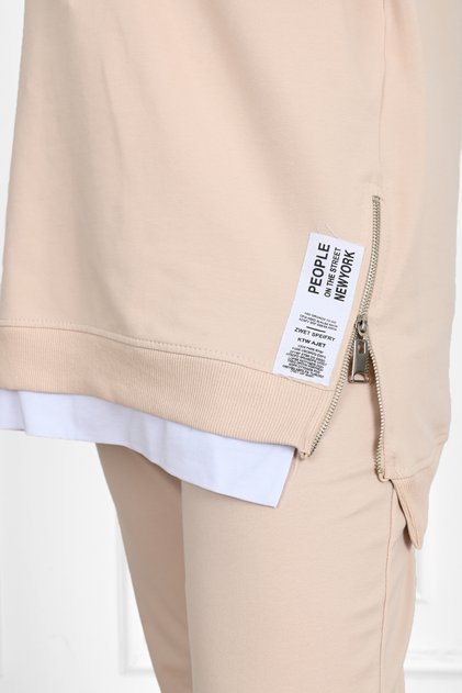 Women's Plus Size Side Zipper Detailed Tracksuit Set 3613-23