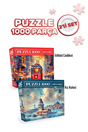 Neverland 2 Adet 1000 Parça Puzzle - Sahil Manzarası ve Provence