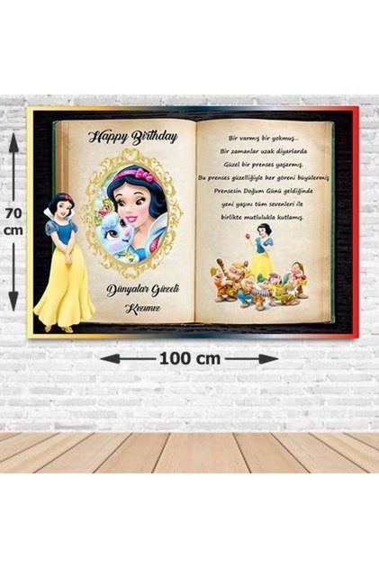 Pamuk Prenses Doğum Günü Parti Afişi 70*100 cm