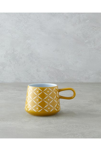 Branchy Stoneware Mug 340 ml Mustard