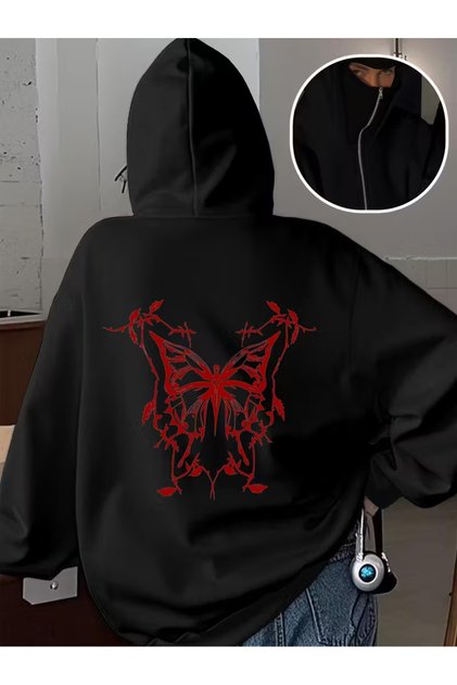 Snow Masked Ninja Unisex Sweatshirt Cardigan 2Strands Thick Fleece