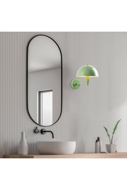 Togg Modern Metal Plated Headboard Single Wall Sconce Green, Retro Wall Lamp Togg-14833