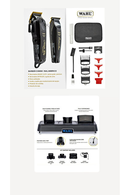 Wahl Magic Clip + Detailer Li Profesional Barber Combo Saç Kesme