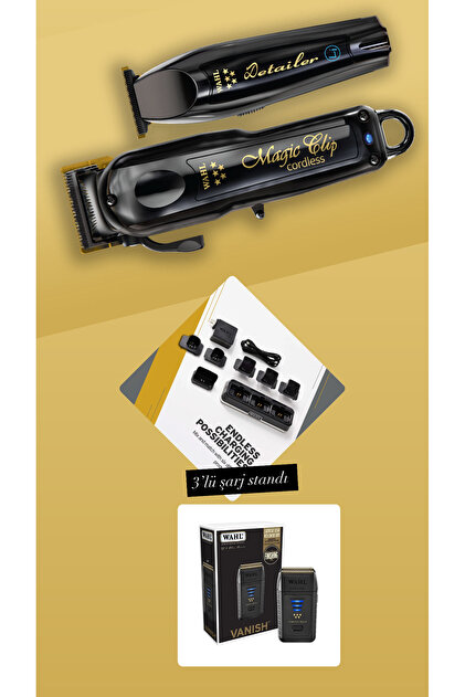 Wahl Magic Clip + Detailer Li Profesional Barber Combo Saç Kesme