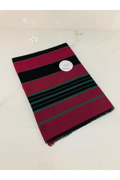 Local Peştemal Red, Black & Green Striped