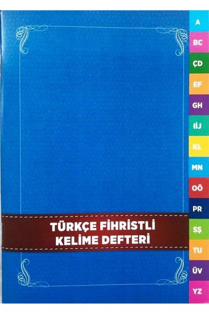 Türkçe Kelime Defteri Fihristli