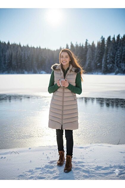 Women's Sports Medium Size Inflatable Padded Zippered Vest