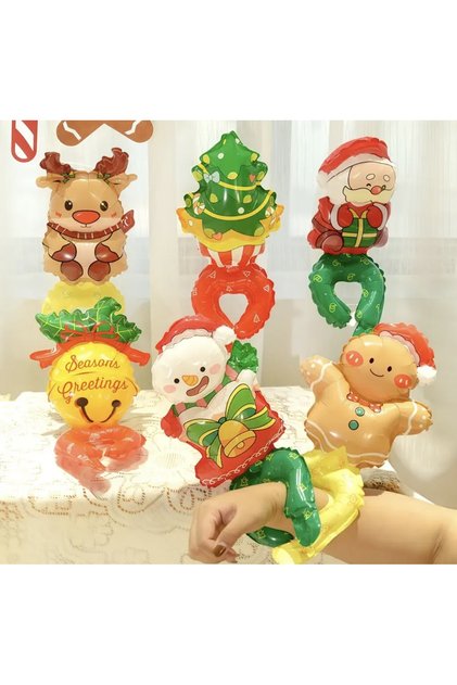 Inflatable Christmas Bracelet Children's Party Gift New Year's Surprise Toy 2 Pieces