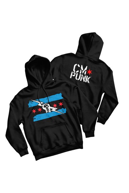 سويت شيرت بقلنسوة مطبوع عليه CM Punk - أفضل في العالم بثلاثة خيوط