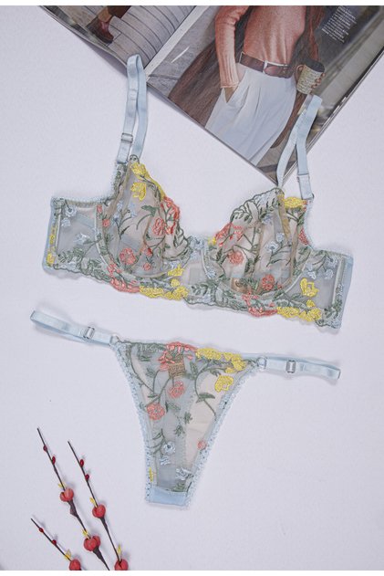 Women's Underwear Brode Lace Bra Set