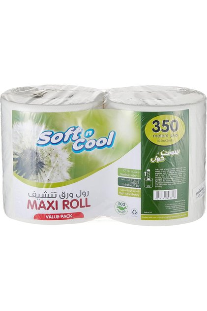 Sterilised, High Absorbency, Eco Friendly Embossed Maxi Roll, 2 Rolls x 175meters