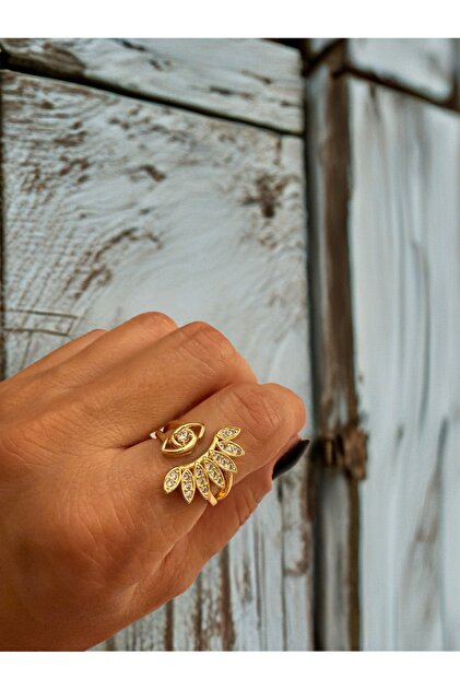 Eye Model Zircon Stone Adjustable Ring