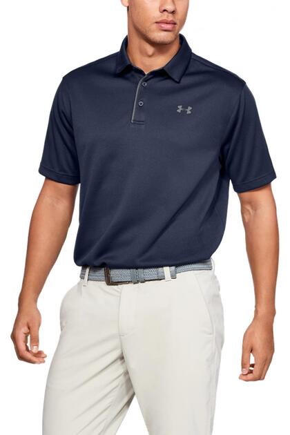 1290140 Tech Polo Lacivert Erkek T-Shirt