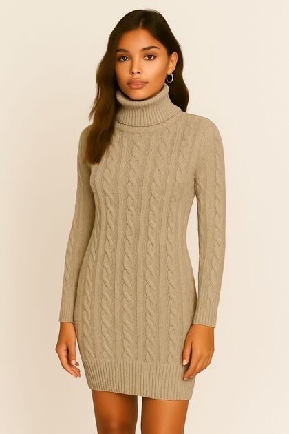 Hair Knit Detailed Knitwear Dress