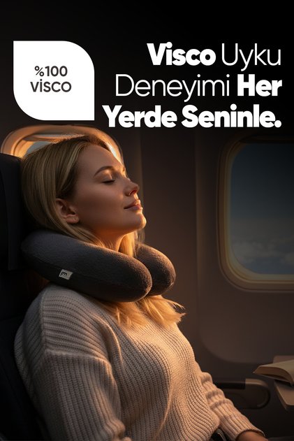 Orthopedic Travel Pillow - Visco Travel Neck Pillow - Orthopedic Neck Support [Anthracite]