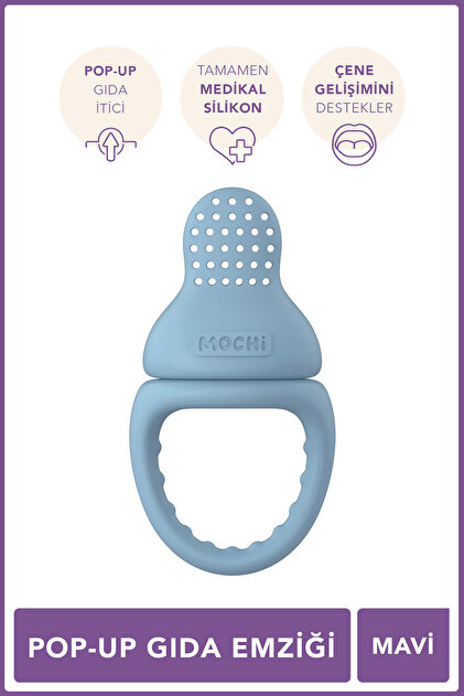 Pop up Food Pacifier Blue
