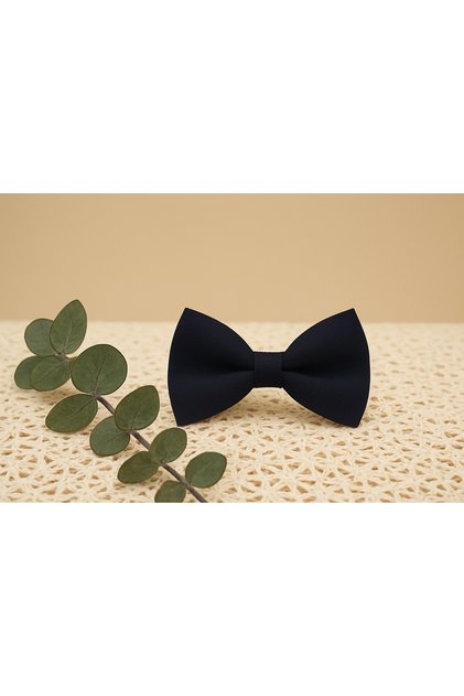 Unisex 1-7 Yaş Lastikli Çocuk Papyon - Siyah