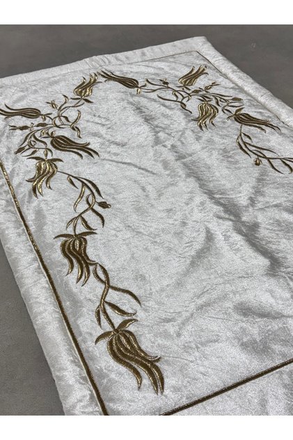 Sırma Embroidered Luxury Prayer Rug – Single Velvet Prayer Rug & Stylish and High-Quality Prayer Mat